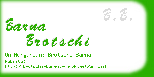 barna brotschi business card